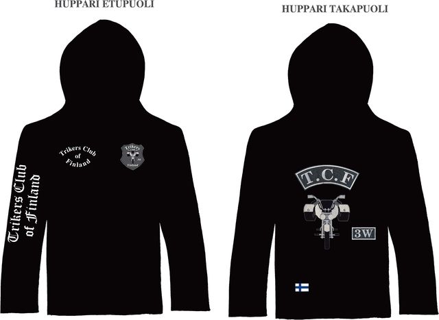 HUPPARI VÄLJÄ MALLI, MERKIT PAINETTUNA, MUSTA, 50e / KPL. Koot: XS-3XL.